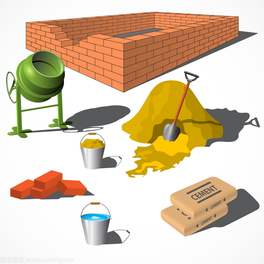 施工現(xiàn)場(chǎng)。建筑材料